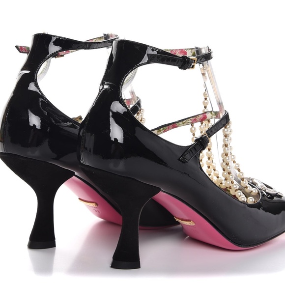New Authentic Gucci Women's Taide Double Buckle Pumps - Picture 11 of 16